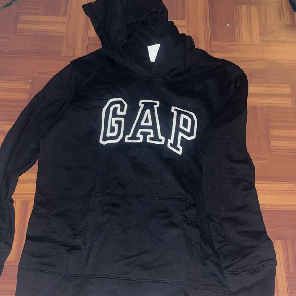 Gap black hoodie with white GAP logo